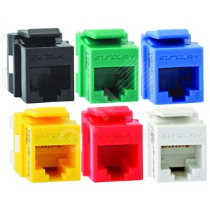 Модуль розеточный Keystone категории 6 UTP 1xRJ45 T568A/B синий