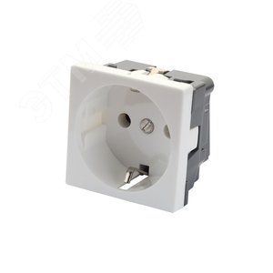 Розетка 2P+E немецкий стандарт 45х45 мм без штороккрасный