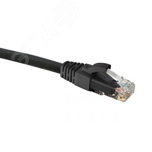 Шнур коммут. кат. 5е, неэкр., U/UTP, RJ45/RJ45 1м, LSZH, AWG26 чёрный Черный