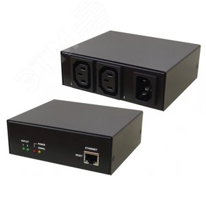 Блок распределения питания с коммутацией каждой розетки 16/230, 2 C13, C14, шнур 1,8м