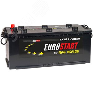 Аккумулятор автомобильный EUROSTART Extra Power 190Ah R+ (борт)