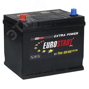 Аккумулятор автомобильный EUROSTART Extra Power Asia 70Ah L+ (нижний борт)