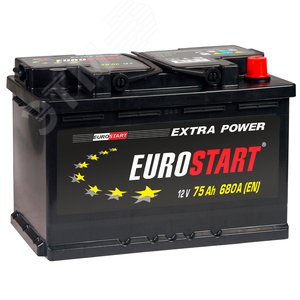 Аккумулятор автомобильный EUROSTART Extra Power 75Ah R+