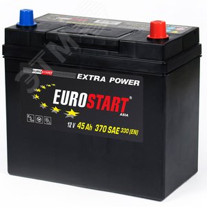 Аккумулятор автомобильный EUROSTART Extra Power Asia 45Ah R+ (без борта)