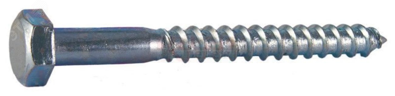 Шуруп DIN 571 8х60 сантехнический шестигранная головка нержавеющая сталь А2  (25 шт.)