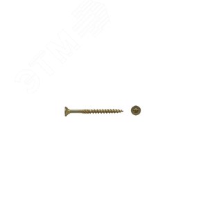 Саморез конструкционный по дереву 3,5х40 TX 15 с фрезой, желтопассивированный, потайная головка, с битой (230 шт.)