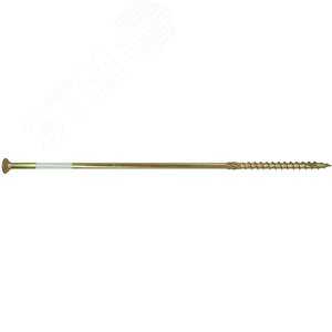 Саморез конструкционный по дереву 8х340 TX 40 с фрезой, желтопассивированный, потайная головка (1 шт.)