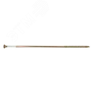 Саморез конструкционный по дереву 8х320 TX 40 с фрезой, желтопассивированный, потайная головка (1 шт.)