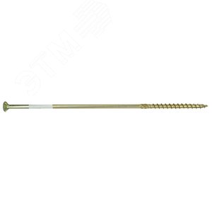 Саморез конструкционный по дереву 8х280 TX 40 с фрезой, желтопассивированный, потайная головка (1 шт.)