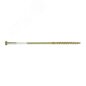 Саморез конструкционный по дереву 8х240 TX 40 с фрезой, желтопассивированный, потайная головка (1 шт.)