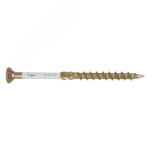 Саморез конструкционный по дереву 8х120 TX 40 с фрезой, желтопассивированный, потайная головка (1 шт.)