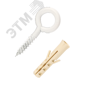 Петля-шуруп 5x30 белая (1 шт.)