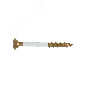 Саморез конструкционный по дереву 8х80 TX 40 с фрезой, желтопассивированный, потайная головка (1 шт.)