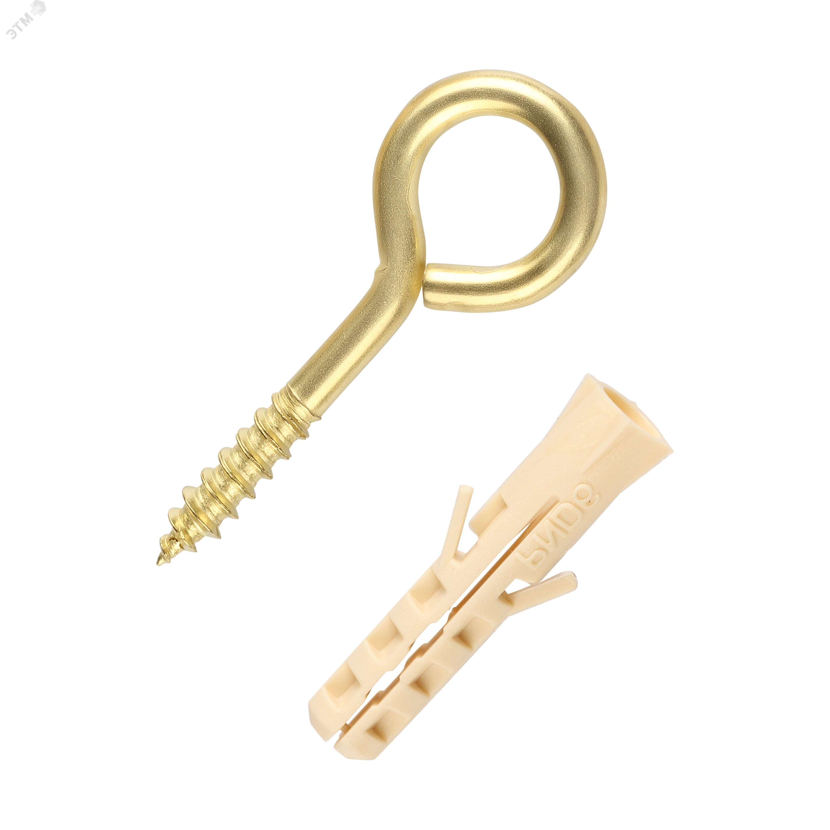 Петля-шуруп 5x30 латунированная (1 шт.)