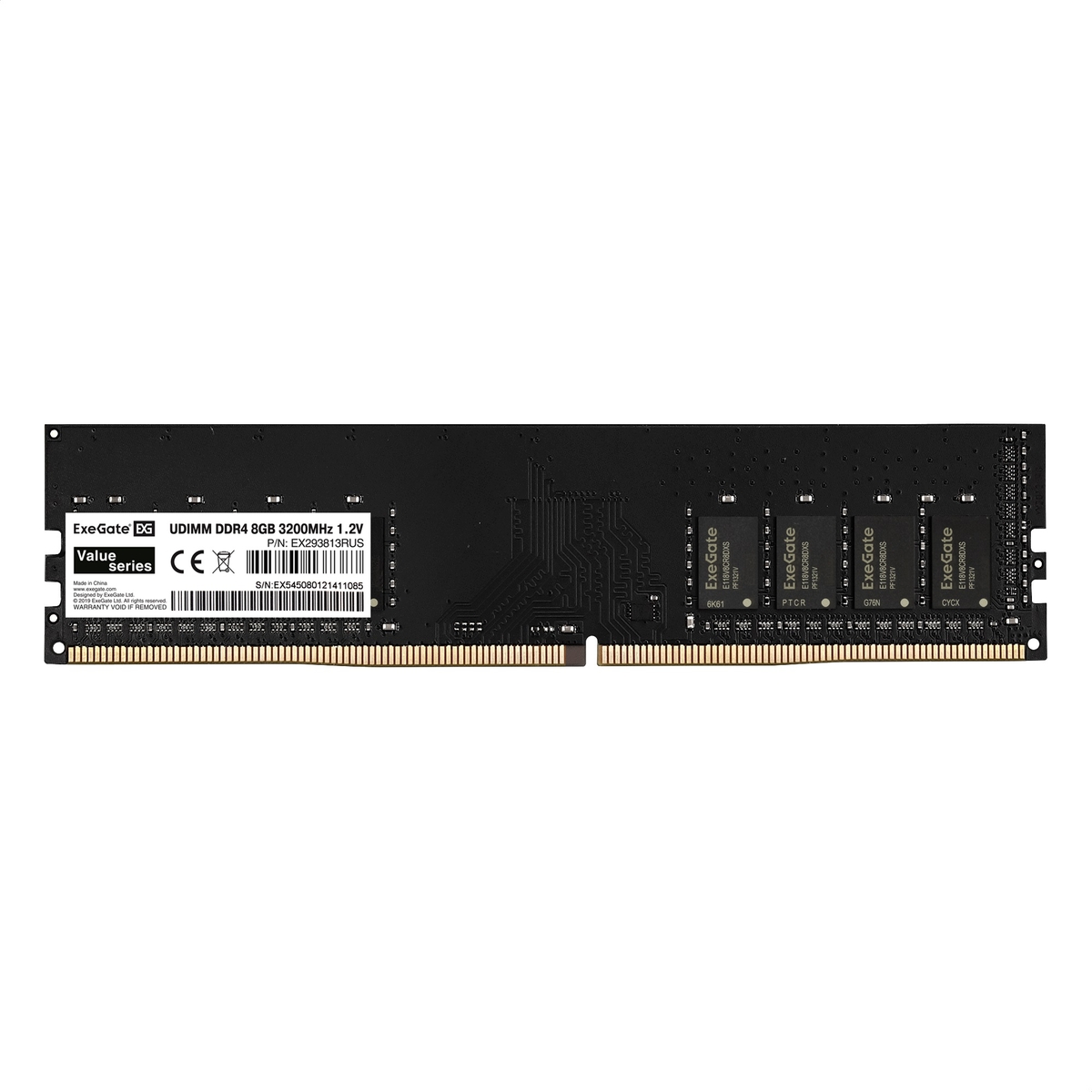 Модуль памяти 8 ГБValue, DIMM DDR4, 3200 МГц, 25600 Мб/с