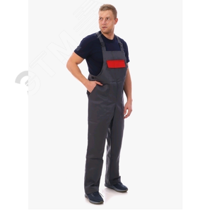 Полукомбинезон ИТР (ткань Смесовая,210),серый, 64-66 170-176