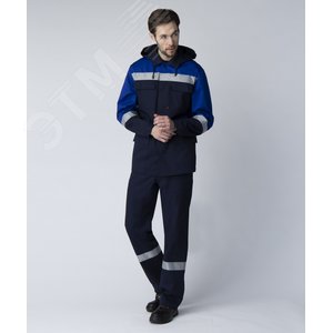 Костюм Эксперт-Антистат МВО NEW (тк.Смесовая,250) п/к, темно-синий/васильковый 44-46, 170-176
