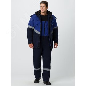 Костюм антистатический Эксперт-Ойл НМВО (тк.Смесовая,255/Оксфорд) п/к, темно-синий/черный 44-46, 170-176