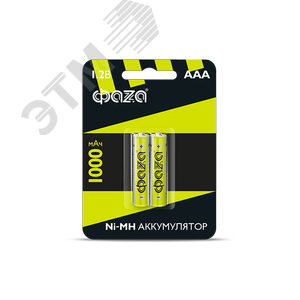 Элемент питания аккумуляторный AAA 1000мАч Ni-MH