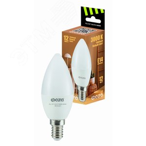Лампа светодиодная LED 12Вт E14 3000K свеча 230/50