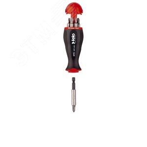 Отвертка с магнитным держателем под биты с набором бит SL, PH, PZ 8шт