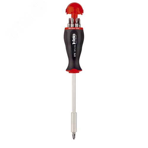 Отвертка с увеличенным магнитным держателем под биты с набором бит SL, PH, PZ 8шт