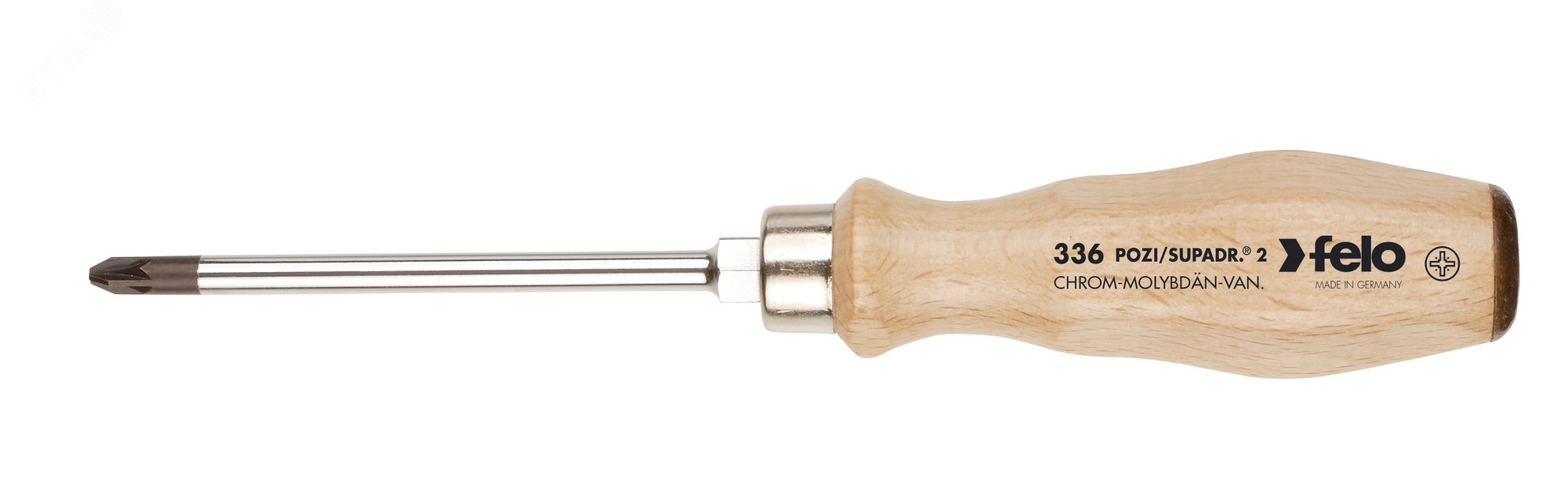 Отвертка с деревянной рукояткой ударная PZ 2Х100