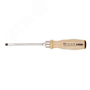 Отвертка с деревянной рукояткой ударная SL 5,5Х1,0