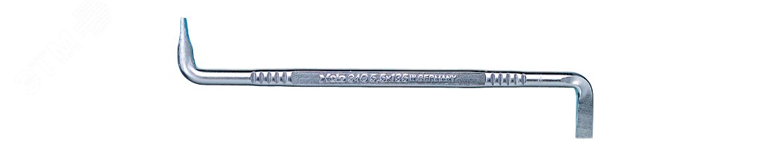 Отвертка двусторонняя изогнутая Z-образная плоская шлицевая 5,5х1,0х135