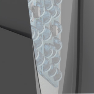 Светильник оснащен универсальным разъемом установки внешних датчиков NEMA