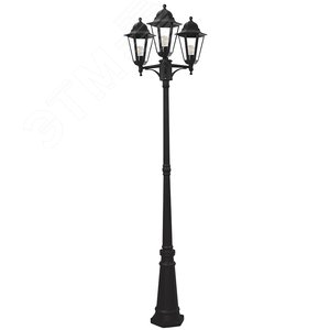 Светильник НТУ-3х100w столб-2,22м.Е27,IP44,чер.   Feron