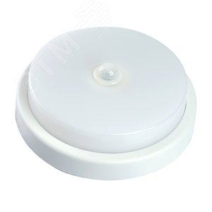 Светильник светодиодный ДБП-12w с датчиком 4000К 960Лм IP65 круглый белый