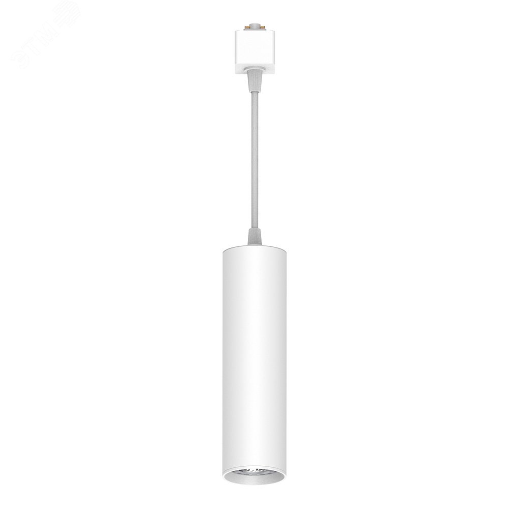 Светильник трековый на шинопровод ДПО GU10 без лампы на подвесе белый