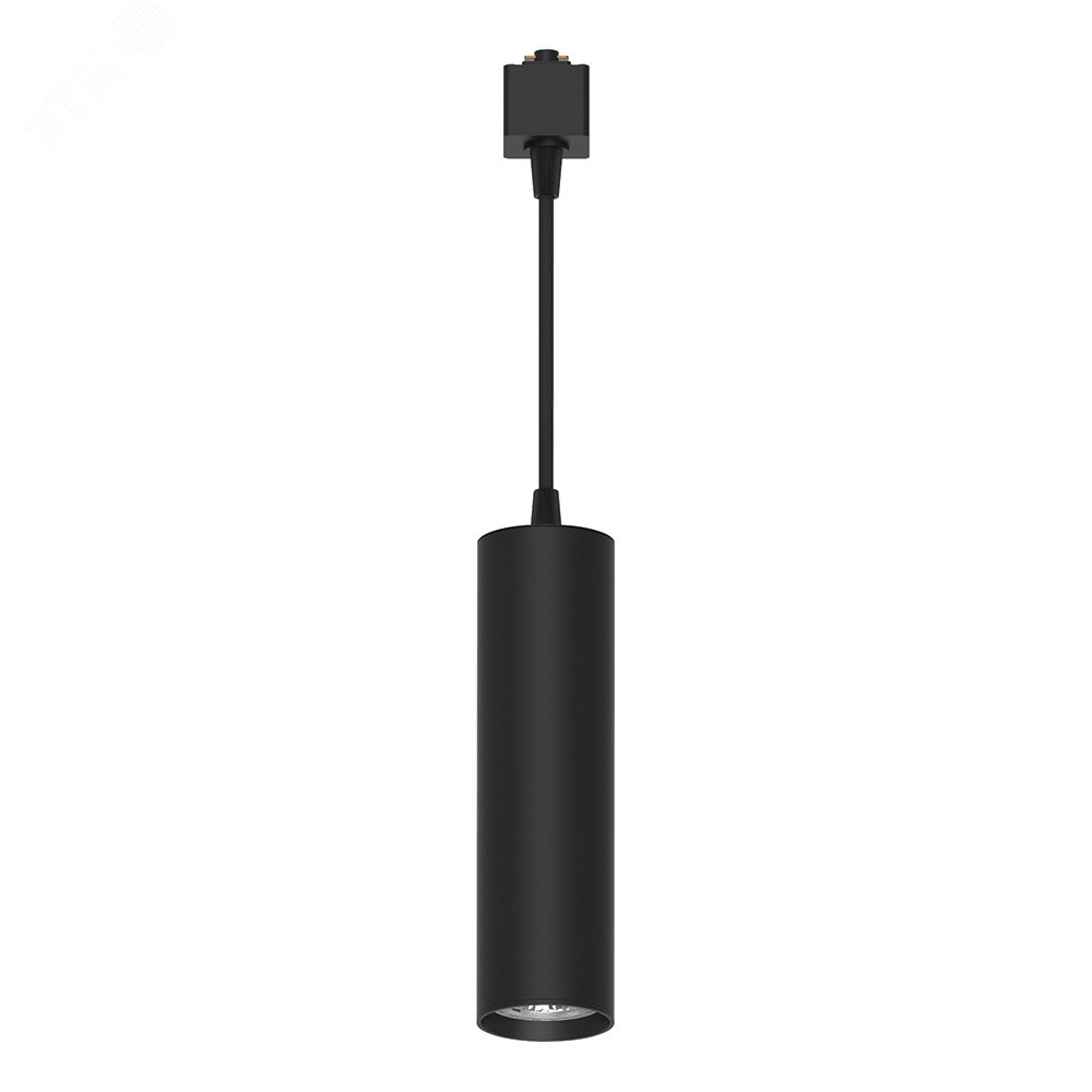 Светильник трековый на шинопровод ДПО GU10 без лампы на подвесе черный