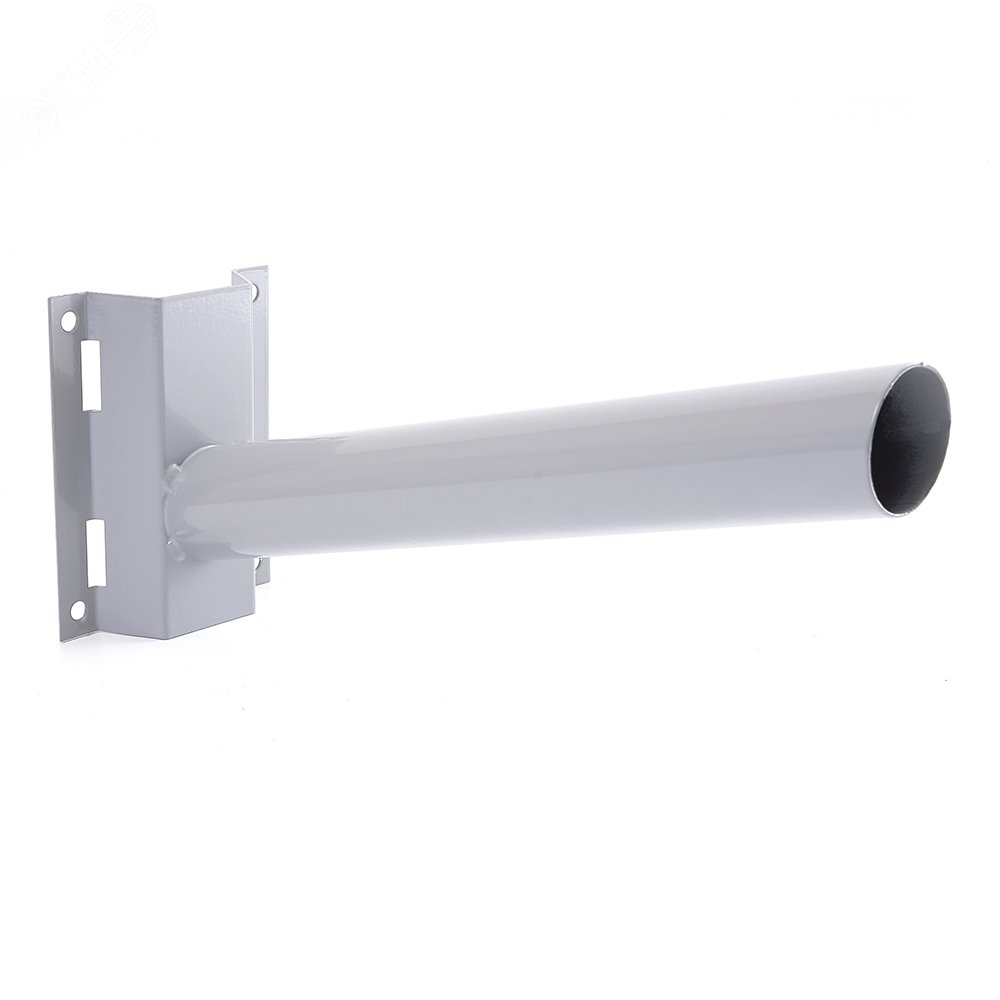 Кронштейн под бандажную ленту диаметр трубы 48мм серый для уличного светильника