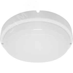 Светильник светодиодный ДБП-12w с оптико-акустическим датчиком 6500К 960Лм IP65 круглый белый