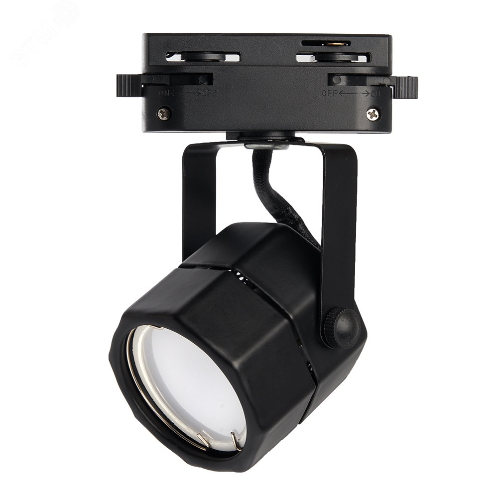 Светильник трековый на шинопровод ДПО GU10 без лампы черный