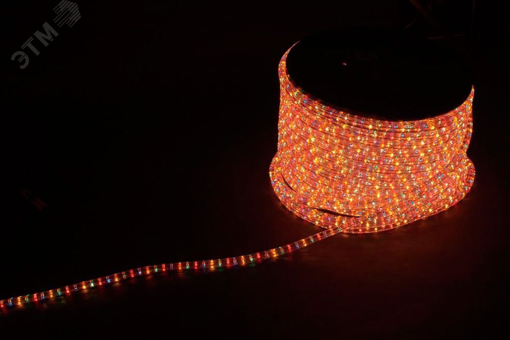 Дюралайт LEDх72/м синий/красный трехжильный кратно 2м бухта 50м