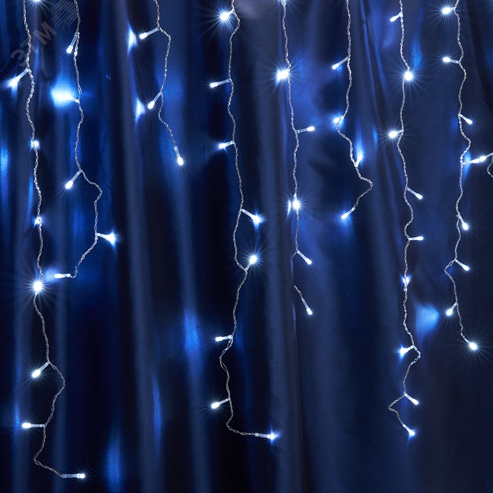 Гирлянда бахрома LED синий 4.5м IP44