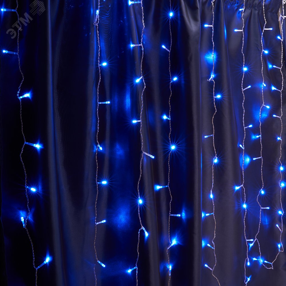 Гирлянда занавес LED синий 3х2м IP44