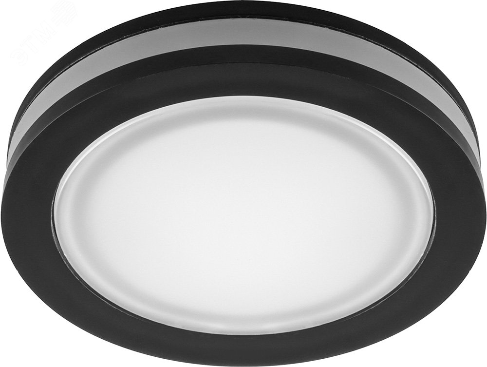 Светильник светодиодный ДВО-7w 4000K 560Лм с белой светодиодной подсветкой черный