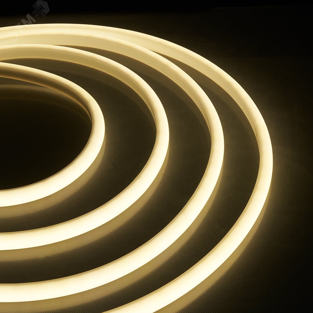 Лента светодиодная неоновая LEDх180/м 5м 14.4w/m 12в IP68 тепло-белый