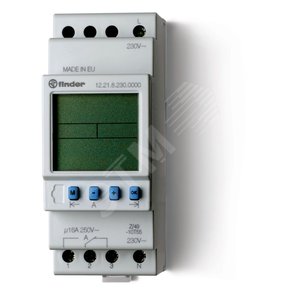 Реле времени цифровое недельное, монтаж на рейку 35мм, 1СO 16A, питание 24В АC/DC, ширина 35.8мм, степень защиты IP20, упаковка 1шт.