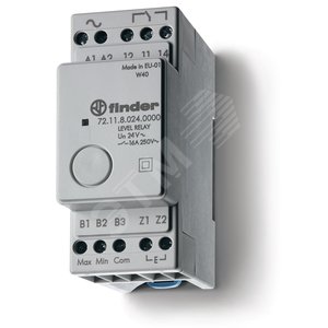 Реле контроля уровня, фиксированный диапазон чувствительности 150кОм, питание 125В AC, выход 1CO 16А, модульное, ширина 35мм, степень защиты IP20, упа