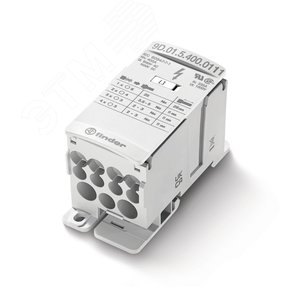 Блок распределительный на DIN-рейку/МП 400А, 1 вх.клемма 11 вых.клемм IP10