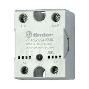 Реле твердотельное, выход 40А (24…240В АС), питание 24В DC, Функция 'Включ.при пересечении нуля', монтаж на панель, степень защиты IP20