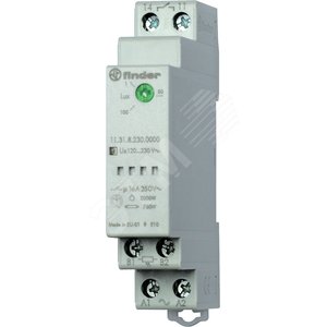 Фотореле модульное с фотоэлементом 011.03, монтаж на рейку 35мм, 1NO 16A, питание 230В АC, настройка чувствит. 1…100люкс, ширина 17.5мм, степень защит