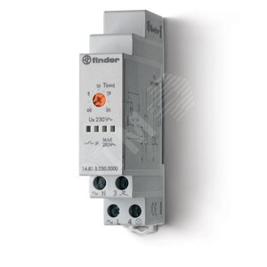 Таймер модульный электронный лестничный 1-функциональный, 1NO 16A, 3- или 4-проводная схема, питание 230В АC, ширина 17.5мм, степень защиты IP20