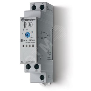 Таймер модульный 1-функциональный (AI), питание 24…240В АС/DC, 1CO 16A, ширина 17.5мм, регулировка времени 0.1с…24ч, степень защиты IP20