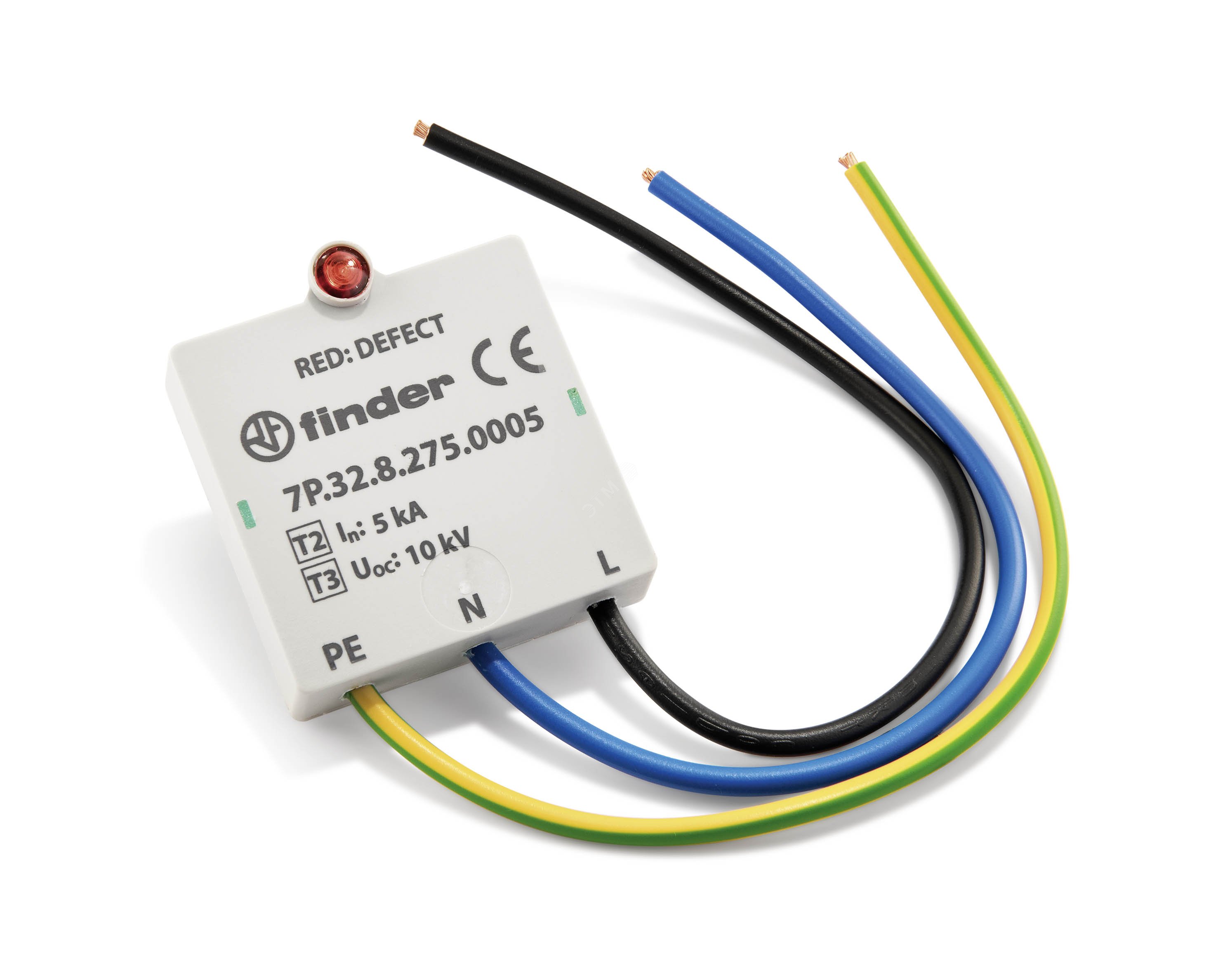 Устройство защиты от импульсных перенапряжений УЗИП тип 3 (для LED), степень защиты IP20